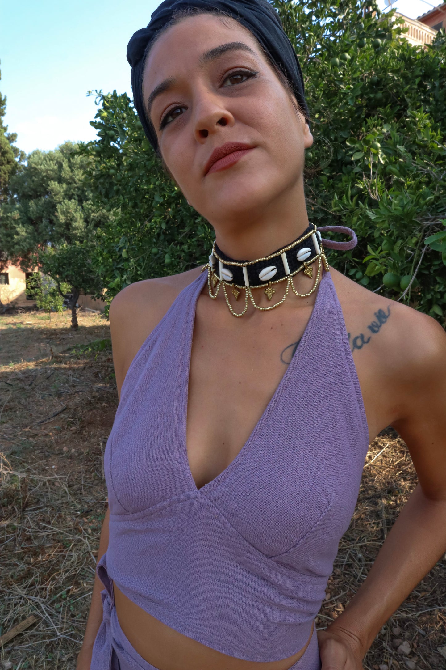 Collar Gargantilla de Ganchillo hecho a mano con amor Gyaarah