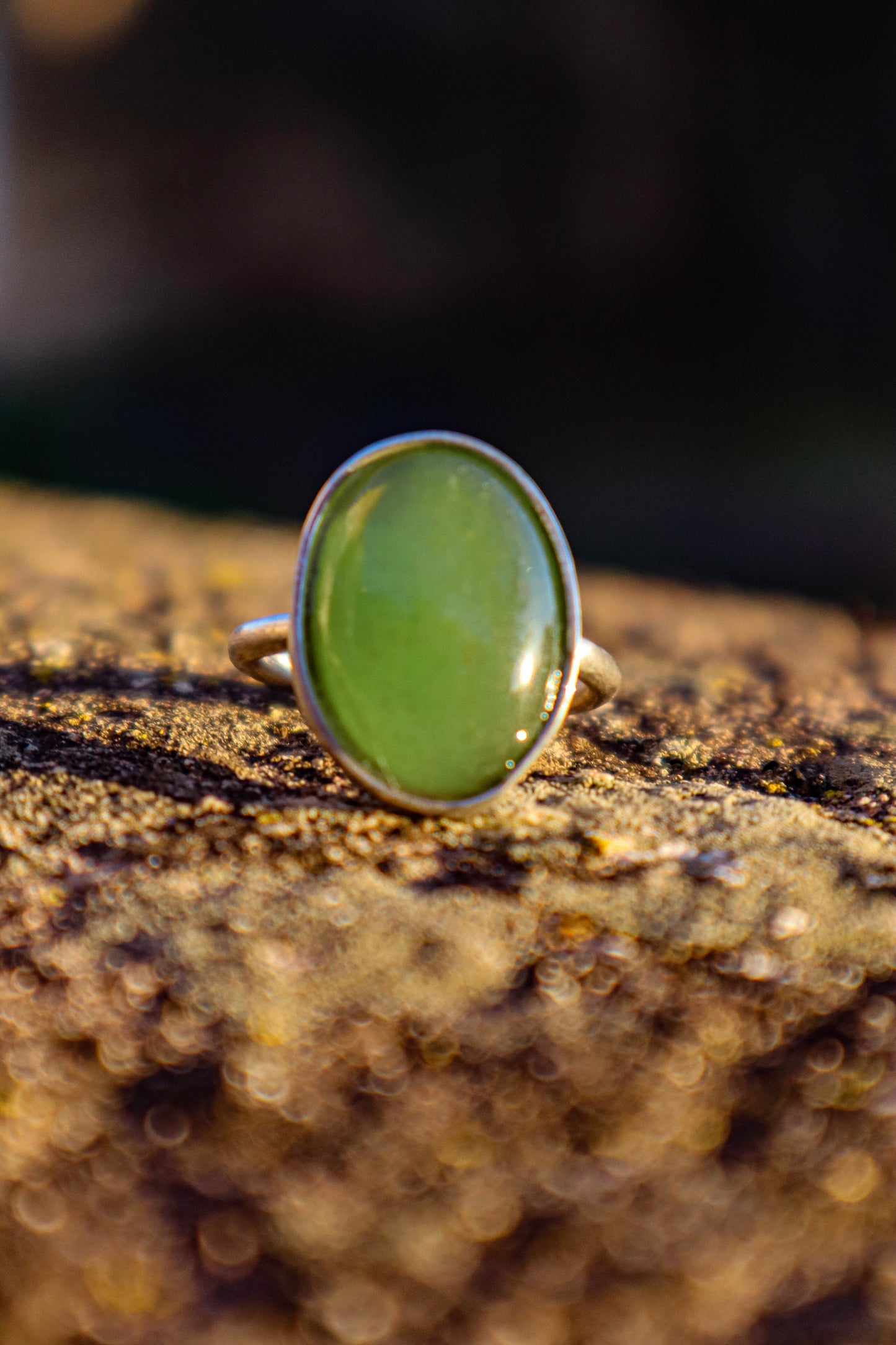 Anillo Cuarzo aventurina de Plata 925