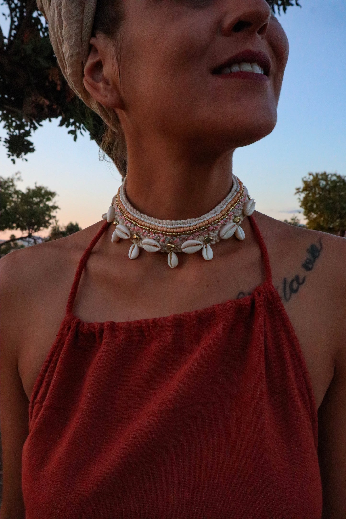 Collar de Ganchillo hecho a mano con amor Chaar
