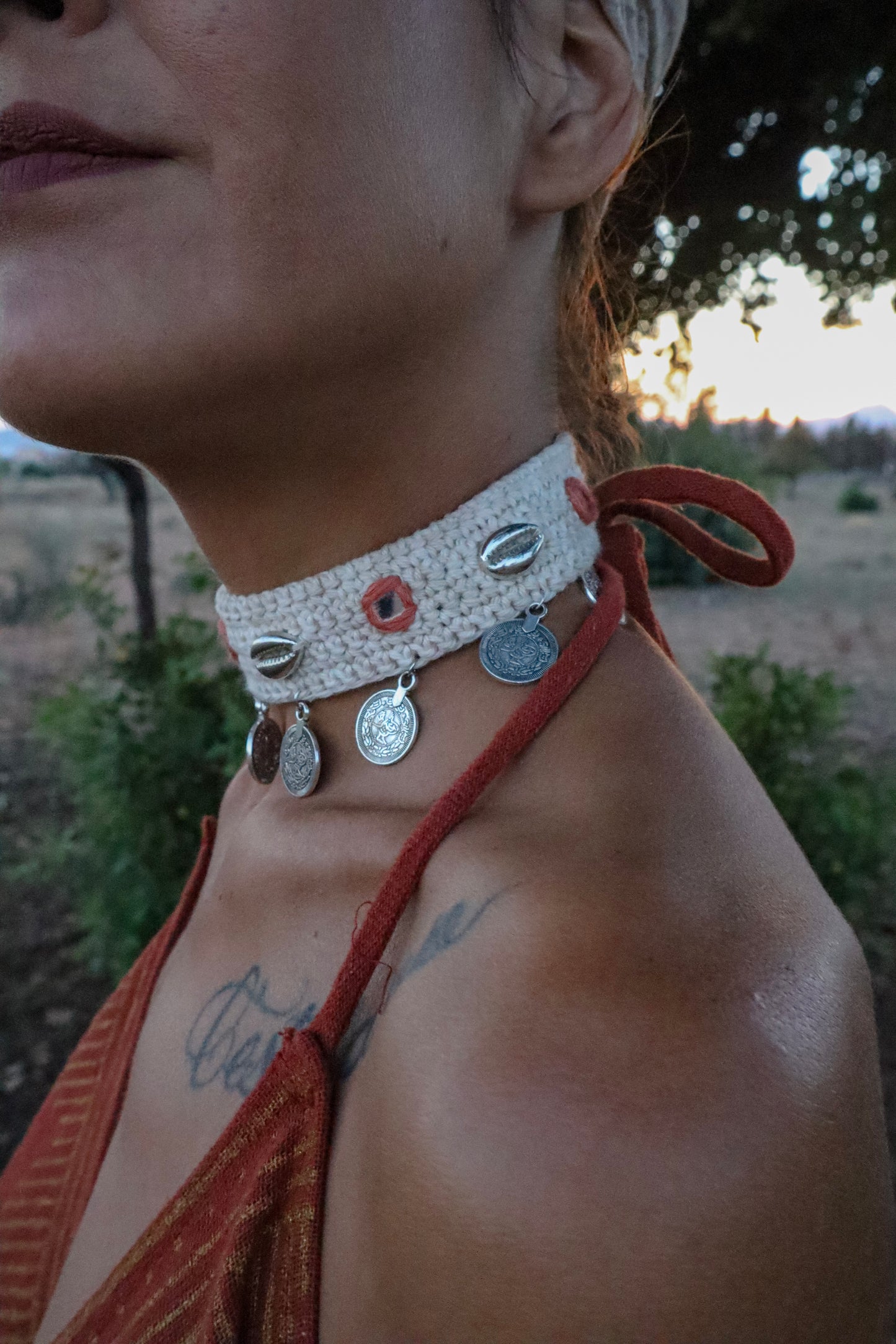 Collar Gargantilla de Ganchillo hecho a mano con amor Das