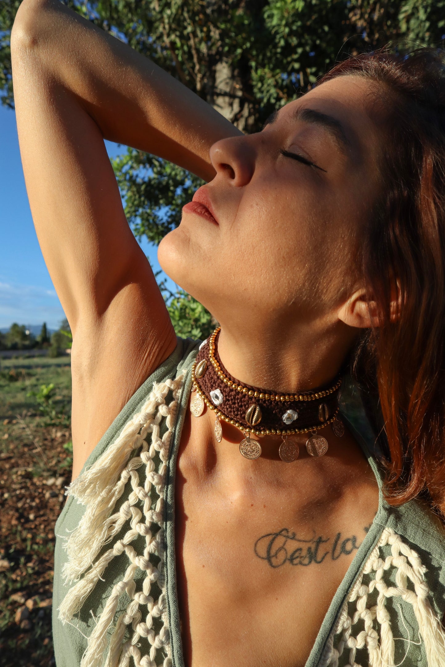 Collar de Ganchillo hecho a mano con amor Chaar