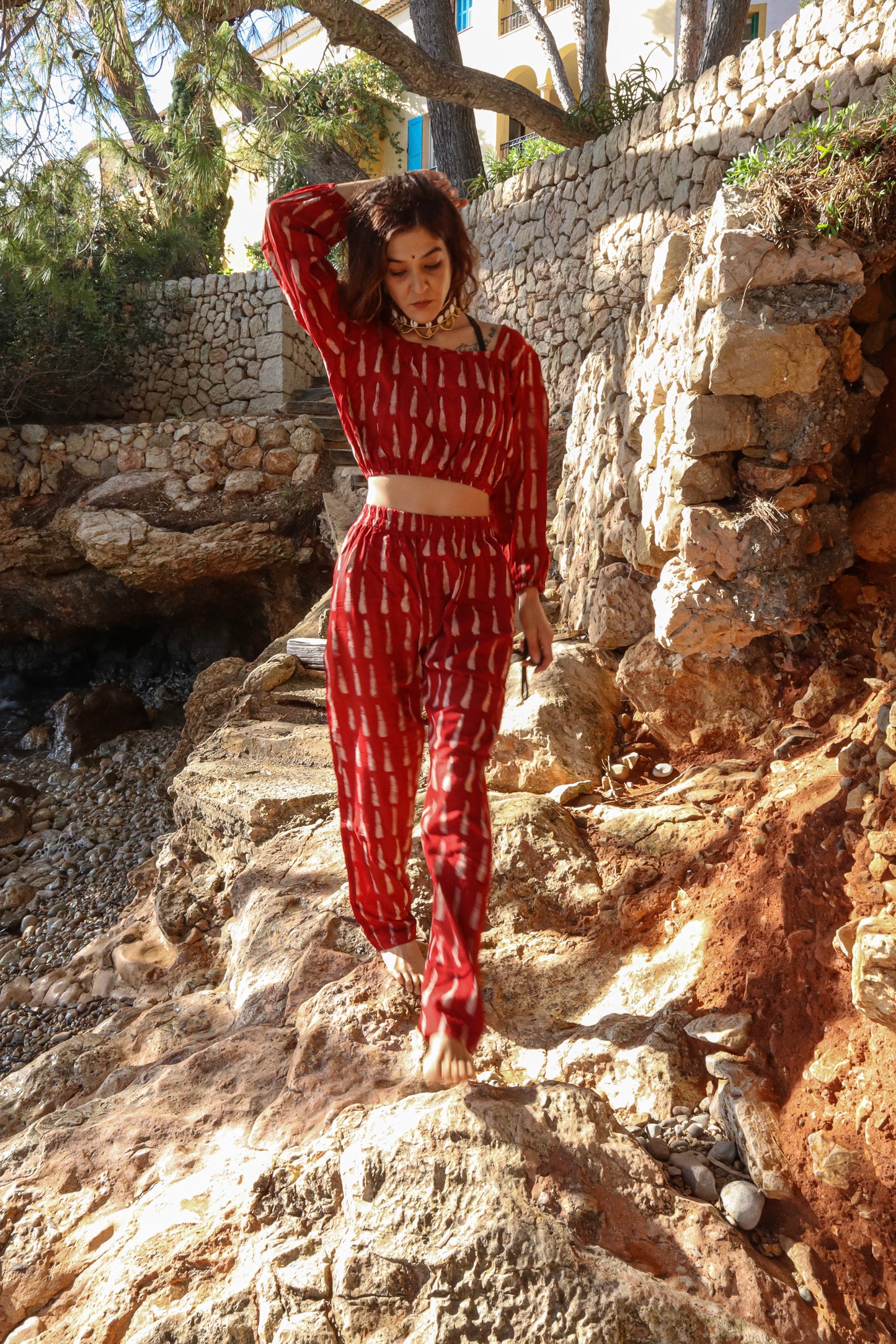 Top Choli con Pantalón Lokesh