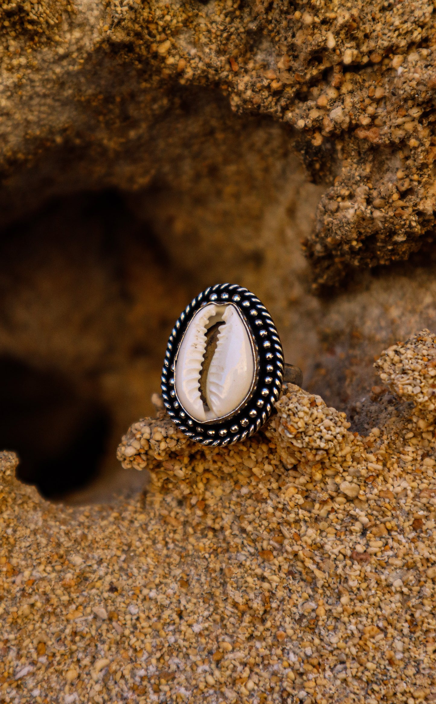 Adjustable Seashell Ring