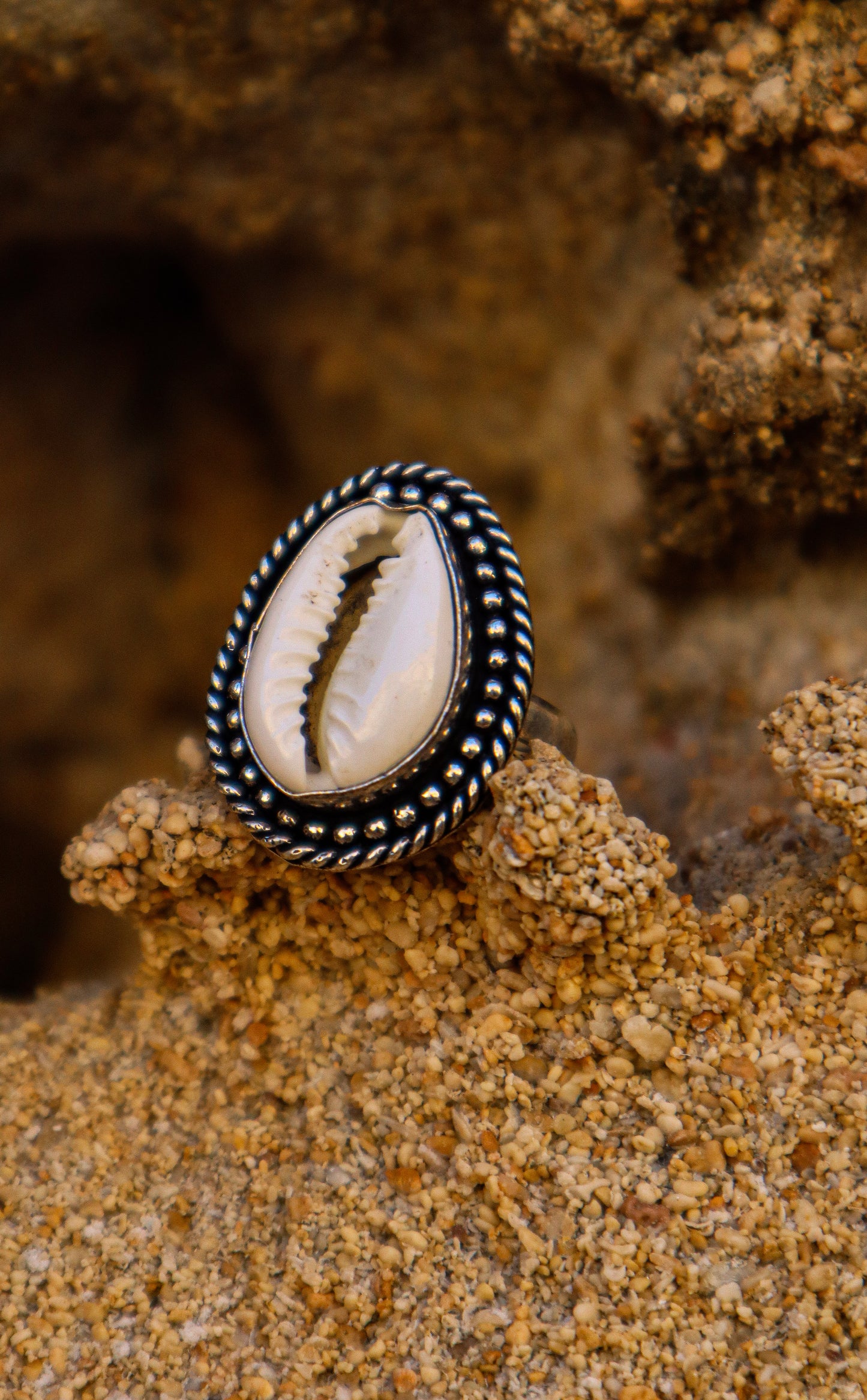 Adjustable Seashell Ring