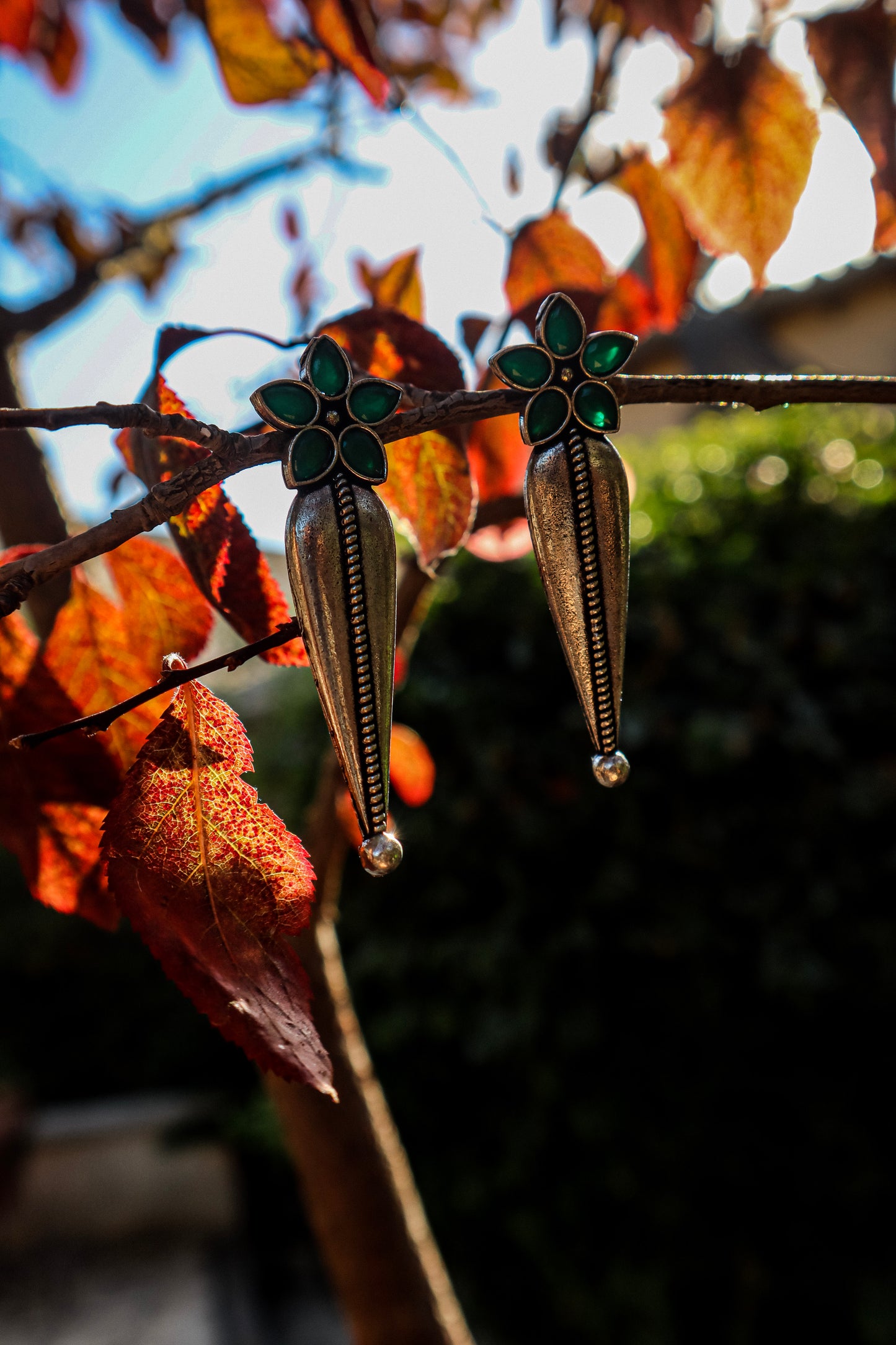 Puk brass earrings