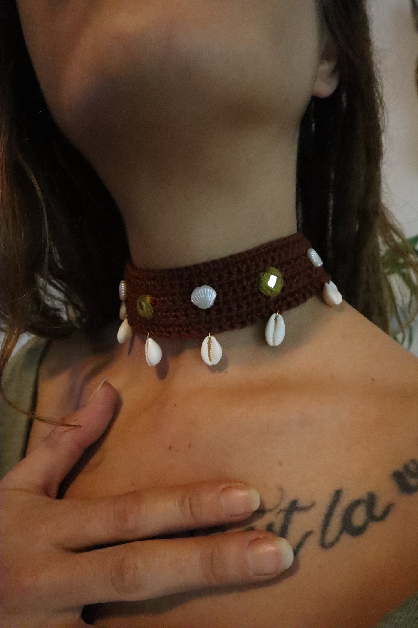 Collar de Ganchillo hecho a mano con amor Paanch